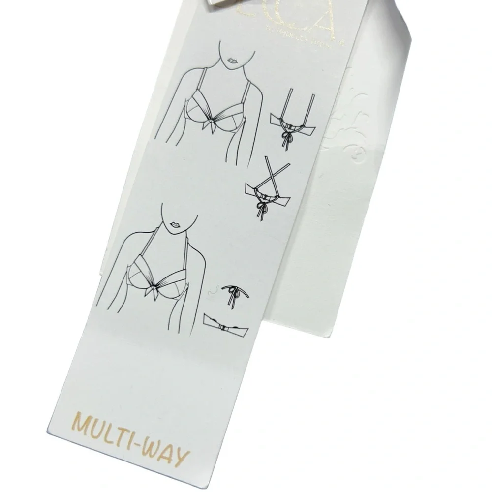 BECCA by Rebecca Virtue blue push up underwire multiway bikini swim top sz M NWT - Picture 9 of 13